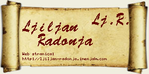 Ljiljan Radonja vizit kartica